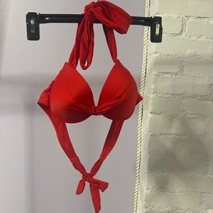 Push-up Red Bikini Top